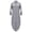 Gray, variant on Busydd Womens Summer Button Dresses Flowy Long Sleeve Shirt Dress V Neck Solid Color Maxi Dress Casual Soft Slit Sundress with Pockets Plus Size S-5XL