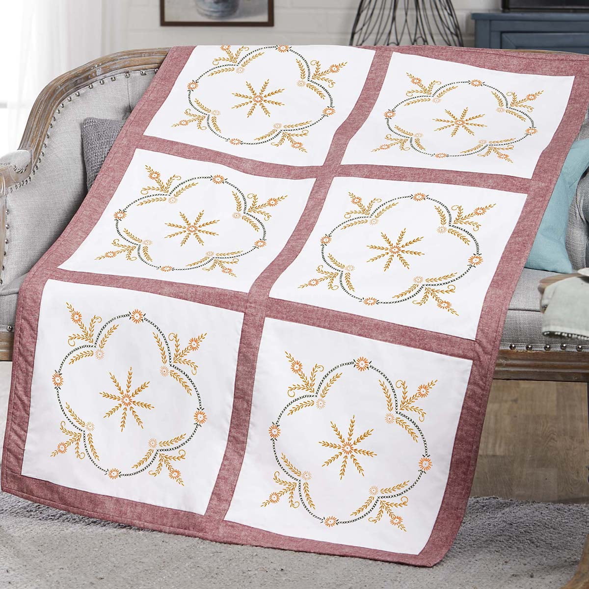 Herrschners® Marian Quilt Blocks Stamped Embroidery