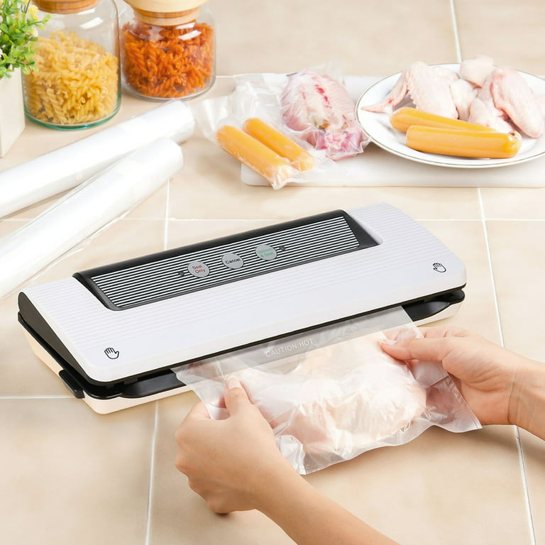 HAITRAL Automatic Food Vacuum Sealer, Fresh Food, Food Storage, Food  Gadget, Vacuum Sealing System, Comes with 15 Piece Sealer Bags- Black  (HT-KD04-21) 