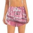 thumbnail image 2 of KLL Glittering Pink Bathtub Pattern Shorts Women,Athletic Shorts High Waisted Running Shorts Pocket Sporty Short Gym Elastic Workout Shorts-XX-Large, 2 of 7