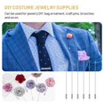 thumbnail image 2 of 20pcs Copper Lapel Stick Pin Lapel Dress Brooches Hat Pin Stick Safety Pin for Jewelry Making Craft, 2 of 3