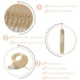 thumbnail image 4 of MY-LADY 100% Human Hair Extensions Remy Real Natural Hair Hairpiece Mirco Ring Tubes Hair Thick Micro Loop Extensions Hair for Women 24inch #60 Platinum Blonde, 4 of 8