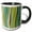 Black/White, variant on , Rythm in Teal, 11oz Two-tone Green Mug