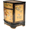 thumbnail image 3 of Oriental Furniture Gold Lacquer End Table - Birds and Flowers, 3 of 7