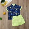 thumbnail image 3 of Kids Baby Boy Gentleman Clothes Dinosaurs Shirt Top Shorts Outfits Set,1-6Years, 3 of 4