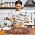 thumbnail image 3 of Absorbent Dish Drying Mat, Royal Red Moroccan Microfiber Pad for Kitchen Counter, Coffee Bar Decor, Heat Resistant and Reversible, 18" x 24", 3 of 4