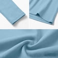 thumbnail image 4 of VBVC Women's Square Neck Wide Leg Jumpsuit , Long Sleeve Zipped Romper For Women , Ladies' Elastic Waist One Piece Outfit with Pockets, Light Blue , S-2XL, 4 of 8