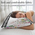 thumbnail image 5 of Easter Bunny Pillow Covers, Linen Long Throw Pillow Case, Spring Daisy Flowers Rabbits Buffalo Plaid Holiday Pillow Protector Decorative Cushion Cover for Living Room/Bedroom 20" x 36", 5 of 8