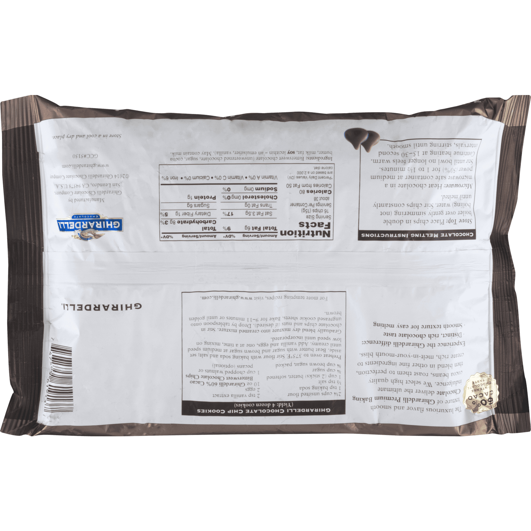 Ghirardelli Dark Chocolate Chips Nutritional Info Runners High Nutrition
