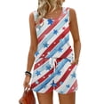 thumbnail image 2 of Summer Sets for Women American Flag Graphic Two Piece Usa Sets Patriotic Usa Shirt Red White Blue America 250 Clothes, 2 of 8