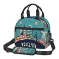 thumbnail image 1 of Easygdp Let's go Travel Caja de Almuerzo para Mujeres y Hombres, Bolsa de Almuerzo Insulada, Bolsas Reutilizables Impermeables para Viajes, Trabajo y Picnics, 1 of 7