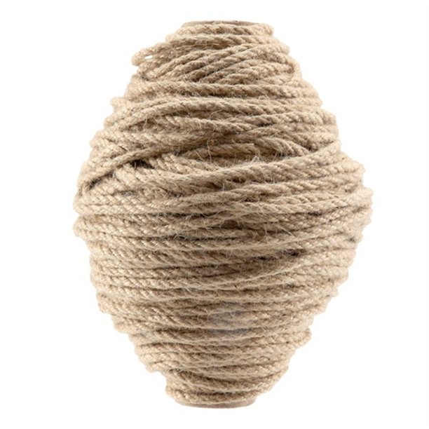 Cuerda de Yute Natural Trenzada de 5 mm y 328 Pies para Jardinería, Manualidades, Postes Rascadores para Gatos y Decoración del Hogar