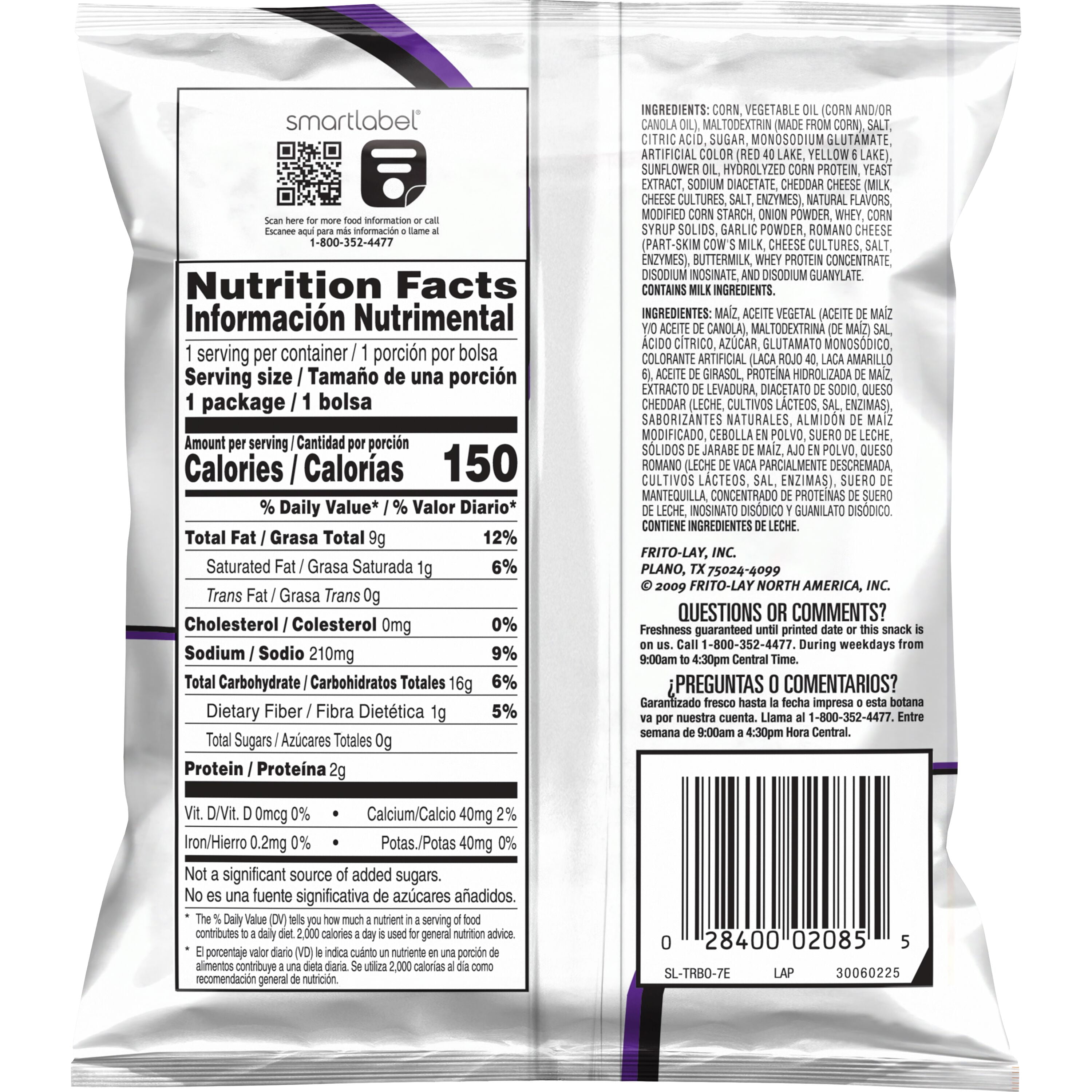 Sabritas Turbos Flamas Flavored Corn Snacks, 1oz Bag Single Pack