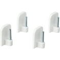 thumbnail image 1 of 4 Pcs Support Adhésif pour Tringle à Rideau avec Épingles en Acier Auto-Adhésif 11mm Blanc, 1 of 5