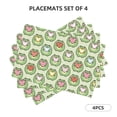 thumbnail image 2 of Placemats Set Of 4 / 6, Cute Chubby Frog Placemats For Dining Table Indoor/Outdoors Heat Resistant Washable Placemats 18" X 12", 2 of 8