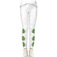thumbnail image 6 of Tisuna Girls St Patricks Day Leggings Child Cartoon Print Elastic Waist Tight Leg Yoga Pants Fashion Stretchy Little Girls Play Holiday Festive Outfits White Size 11-12 Years, 6 of 6