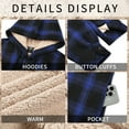 thumbnail image 6 of GENTS BLISS Flannel Shirts for Men Plaid Button Up Men Shirts Fleece Hooded Men Jacket Coat with Pocket, 6 of 11