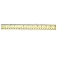 thumbnail image 3 of Westcott 12" Hole Punched Wood Ruler English and Metric With Metal Edge, Pack of 36, 3 of 3
