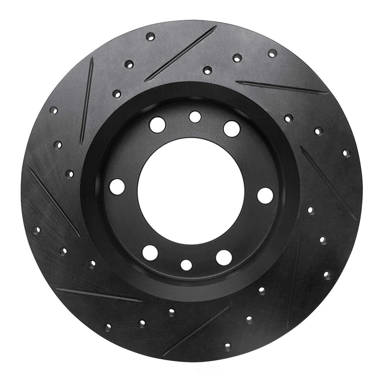 Dynamic Friction Company 633-76095R DFC Brake Rotor - Drilled And Slotted - Black