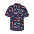 thumbnail image 3 of Men's Casual Short Sleeve Button Down Hawaiian Shirts,Video Game Controllers Plants Shirts Regular Fit Beach Dress Shirts with Front Pocket,XL, 3 of 7