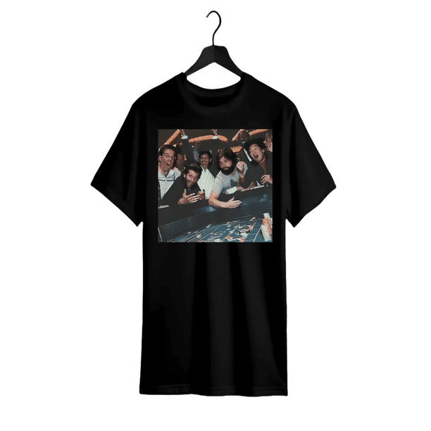 Camiseta vintage de cuello redondo con la frase "Resacón en Las Vegas" jugando al póquer, divertida camiseta de la película "Resacón en Las Vegas", regalo para novio, ropa de calle para hombre.
