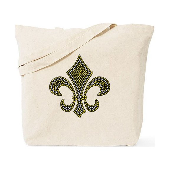 CafePress - Fleur De Lis Mosaic Gold Tote Bag - Unisex Canvas Tote Bag, Beige, 1-Piece
