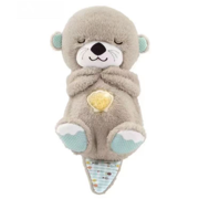 AUQ Breathing Otter,Intimate Companionship Breathing Otter Sleep Buddy,Soft Lighting Bear