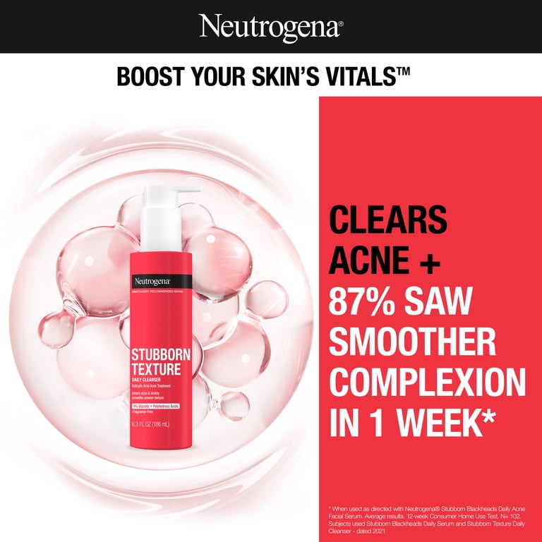 elfbar nachfüll pod läuft aus Neutrogena Stubborn Texture Daily Acne Facial Cleanser 6.3 fl oz with  Salicylic Acid AHA PHA