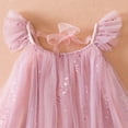 thumbnail image 5 of Zanarzt Tulle Dress Toddler Toddler Baby Dress Tulle Tutu Flower Girl Dresses Flower 1st Birthday Girl Outfit Pink,4-5 Years, 5 of 7