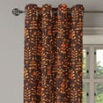 thumbnail image 3 of Ambesonne Floral Grommet Curtain, Autumn Season Leaves, 50" x 63", Orange Maroon, 3 of 6
