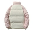 thumbnail image 3 of Maoxin Mens Tops Men' Solid Color Down Jacket With Warm Zipper Pocket Long Sleeved Hooded Casual Jacket Pink M, 3 of 3
