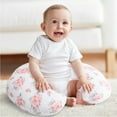 The Peanutshell Pink Floral Nursing Pillow for Breastfeeding