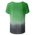 thumbnail image 3 of WIZUTIZ T Shirts for Women up to 60% Off Tunics Plus Fashion Tshirts Solid Comfy V-Neck T-shirt Oversize Short Sleeve Shirts Cozy Style Sports Tops Blouse Cotton Blend Fluffy Ladies Tshirt Tee Green, 3 of 4