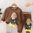 thumbnail image 2 of LNMQLPDBS Infant Boy Christmas Outfit Kids Romper Baby Girl Onesies 3-6 Months Long Sleeve Onesies Boy 18 Mos Girl Clothes 8 Year Old Boy Clothes, Coffee 12-18 Months, 2 of 9