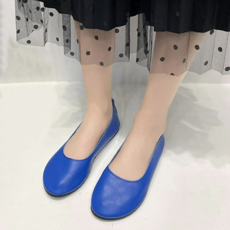 

eczipvz Womens Shoes Dressy Casual Women s Slip On Shoes with Arch Support Comfortable Casual Loafers Blue
