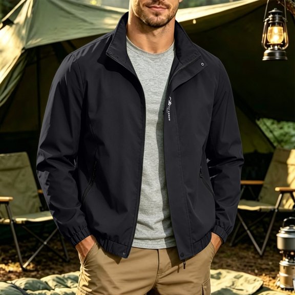 Yaoyar Men's Sports Shell Jacket Lightweight Windbreaker Outdoor Recreation Coat