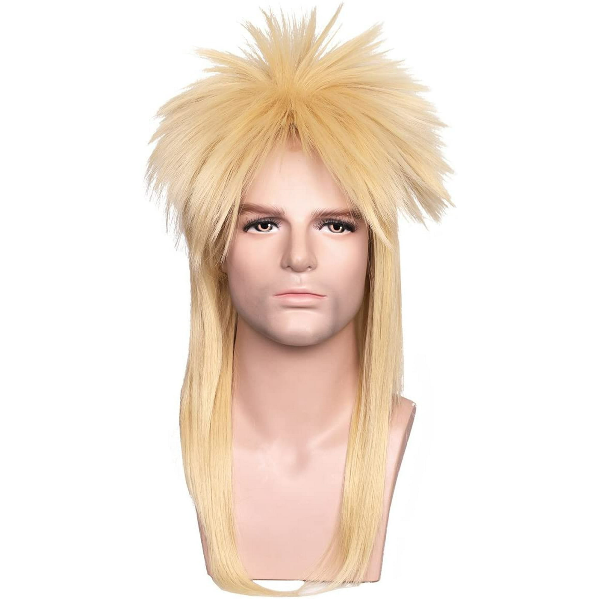 Long Straight Blonde 80s Rocker Style Wig for Men | Walmart Canada