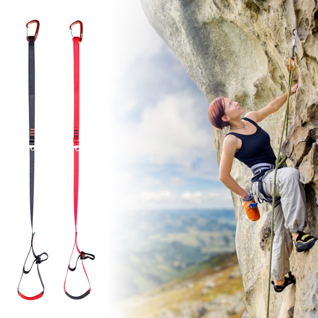 SIEYIO Adjustable Climbing Ascenders Sling Belt Rope Foot Ascenders Webbings Sling