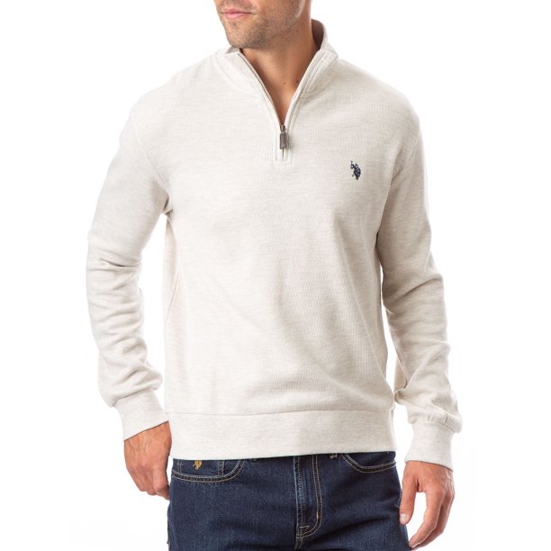 U.S. Polo Assn. - U.S. Polo Assn. Men's Quarter Zip Sweater, up to Size ...