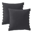 thumbnail image 3 of Mainstays Tufted Stripe Decorative Throw Pillow, Grey, 18'' x 18'', 2 Pack, 3 of 5