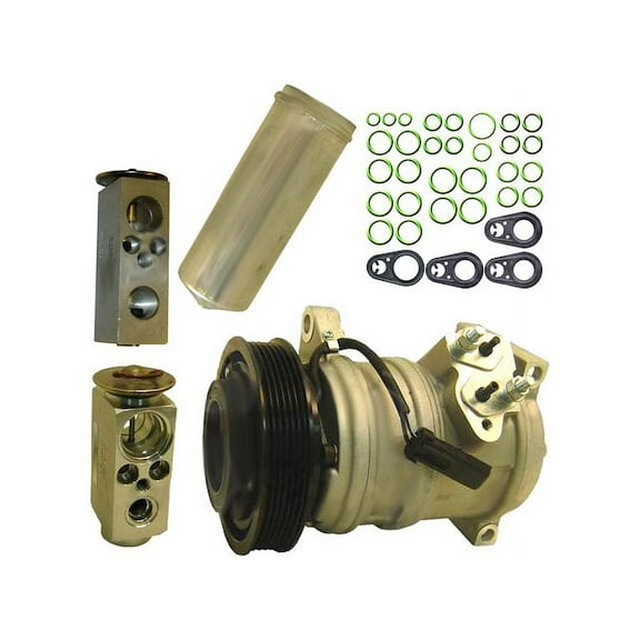 A/C Compressor Kit - 10S20H - 6-Groove - With Rear AC - Compatible with 2006 - 2007 Chrysler Town & Country V6