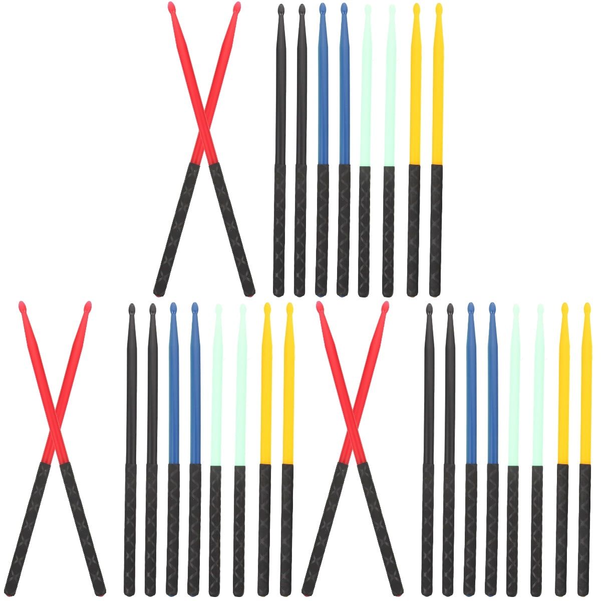 WORGEOUS 15 Pairs  Drumsticks Non-Slip Drum Sticks Standard 5A Drum Sticks for Kids Students Adults