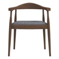 thumbnail image 1 of Ashcroft Chaise de Salle à Manger en Tissu Eva Mid-Century Moderne, Gris (Ensemble de 1), 1 of 4