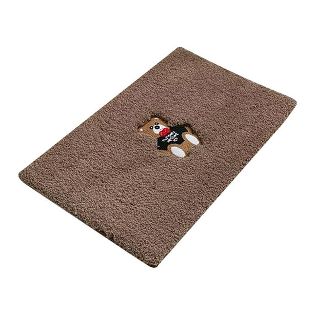 1 alfombra de baño/cocina antideslizante y absorbente Café-40x60cm