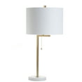thumbnail image 4 of JONATHAN Y Alyssa 24.5" Metal/Marble LED Table Lamp, Brass Gold/White, JYL1043A, 4 of 8