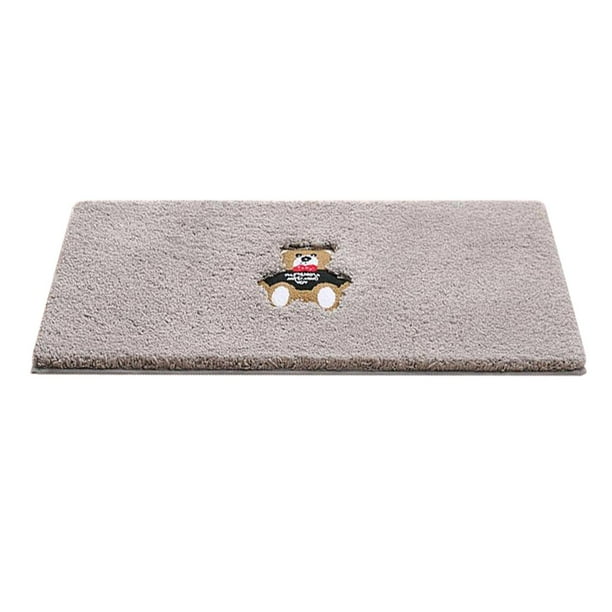 1 alfombra de baño/cocina antideslizante y absorbente Oso gris-50x80cm