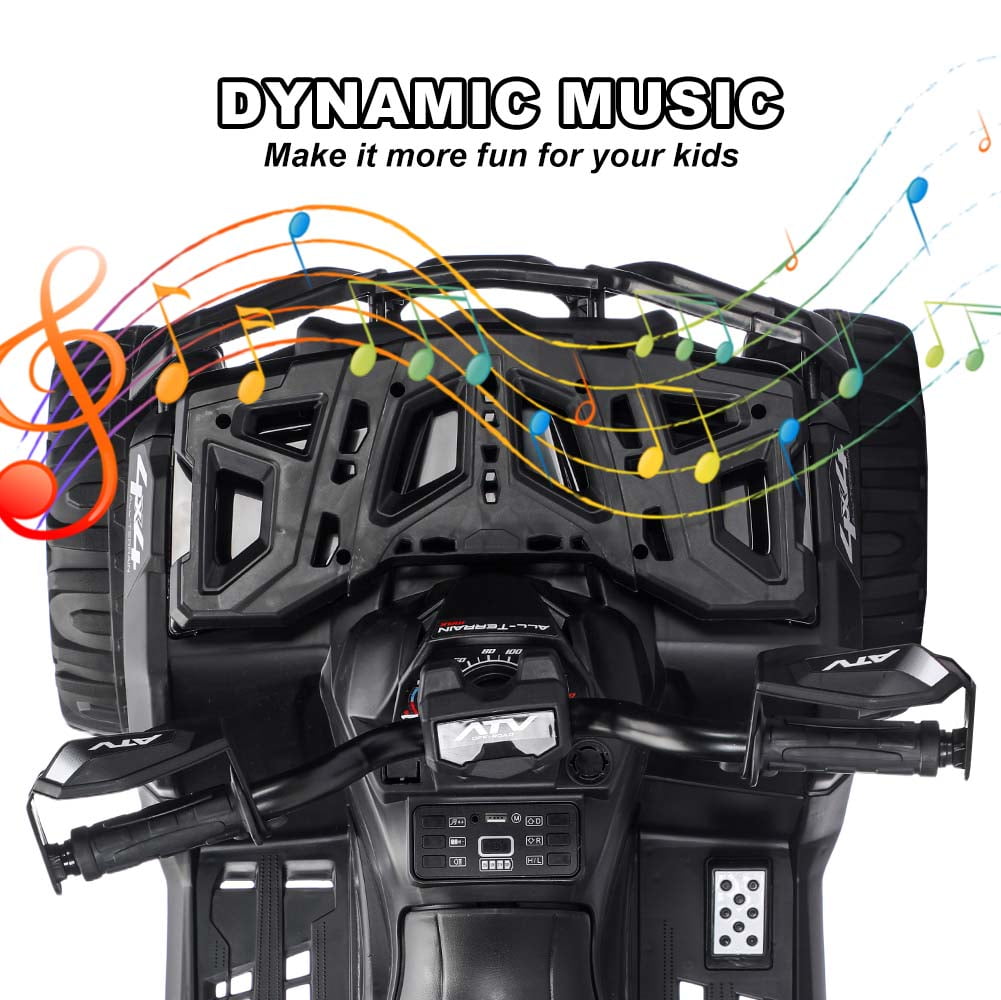 24V Kids Electric Car with Color LED Lights & Bluetooth | 2WD Off-Road ATV for Kids 3-8 | CPC & ASTM Certified All-Terrain Ride-On Toy