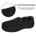 thumbnail image 4 of DSOLE Men's Moccasin Slippers Mens Memory Foam Slippers Slip On House Shoes Indoor Outdoor Anti-slip Sole Male Black 09, 4 of 6