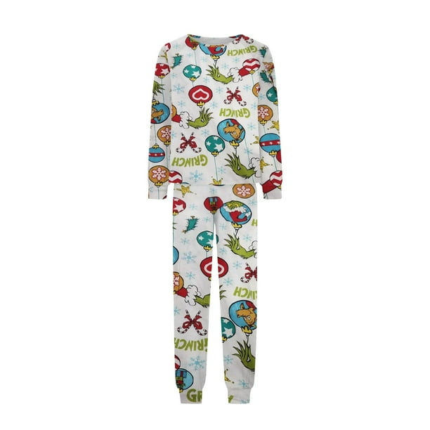 Moonsky-Christmas Family Matching Green Long Sleeve Tops+ Pants 2 Piece Pajamas Set,for Boys, Girls, Men, Women and Pets#Men L
