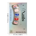 thumbnail image 4 of T-HOTLYST Press On Nail Set 24pcs Independence Day False Nail Short Square Acrylic Nail with Glitters for Parties and Daily Style, 4 of 14